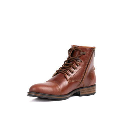 Leather High Ankle Teakwood Brown Boot