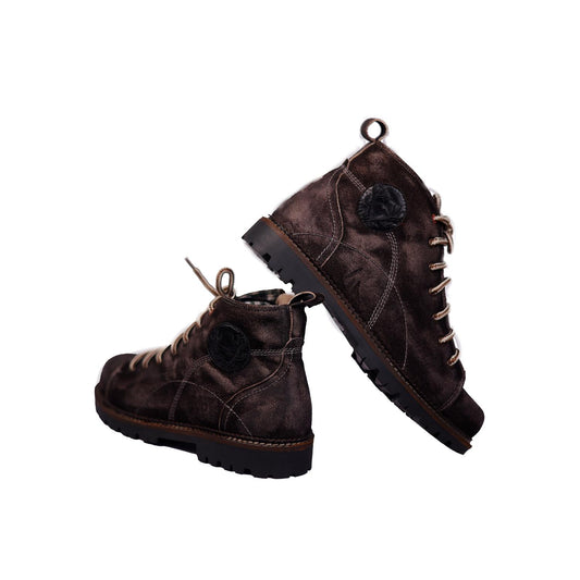 Rugged Dark Brown Boots in Leather