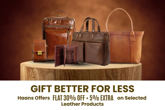 Gift Better for Less: Haans Offers Flat 30% off + 5% extra on Selected Leather Products