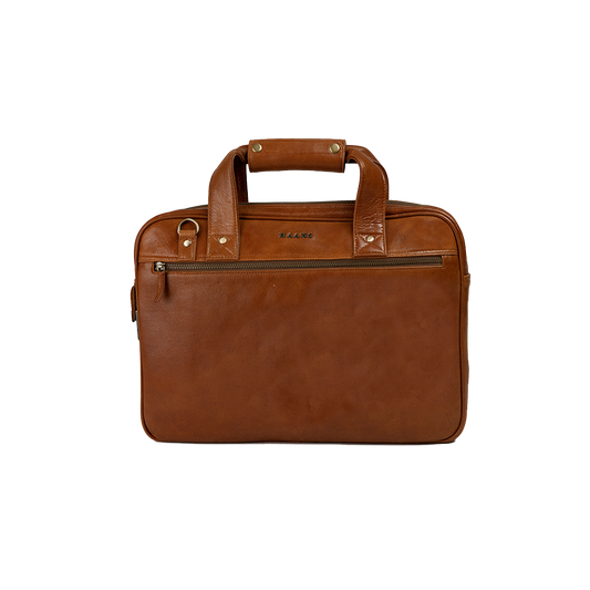 Dual Hold Leather Laptop Sleeve
