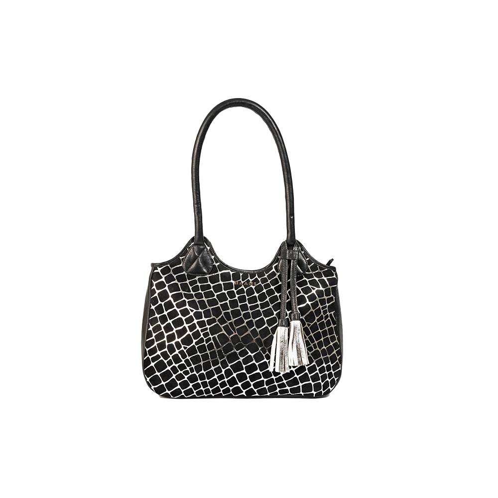 Serene Black & White Handbag
