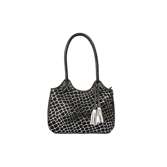 Serene Black & White Handbag