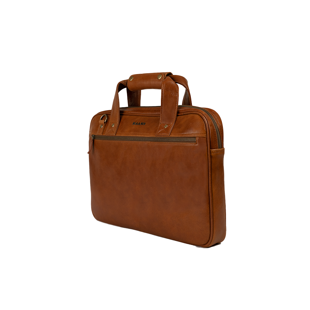 Dual Hold Leather Laptop Sleeve