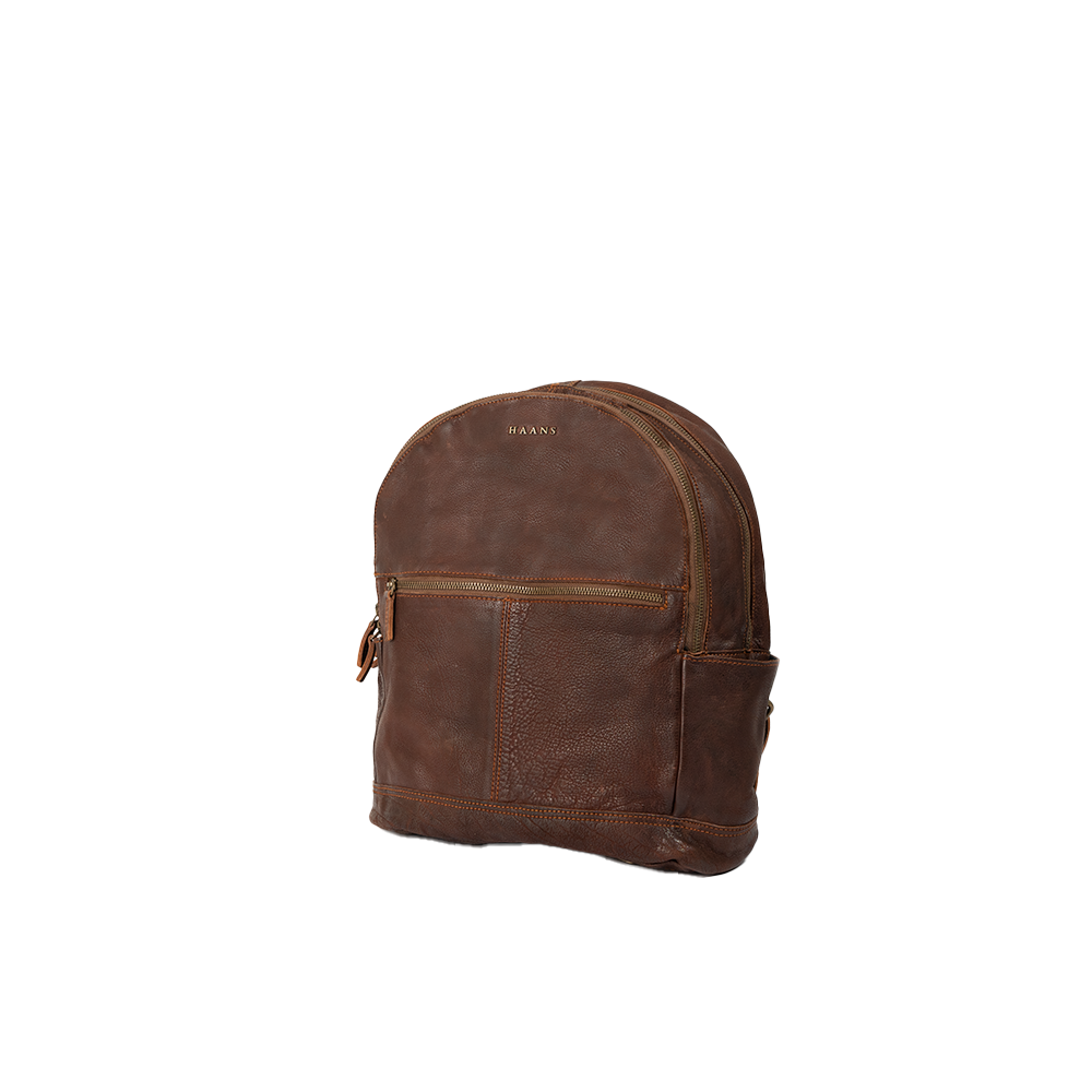Mini Leather Canvas Backpack