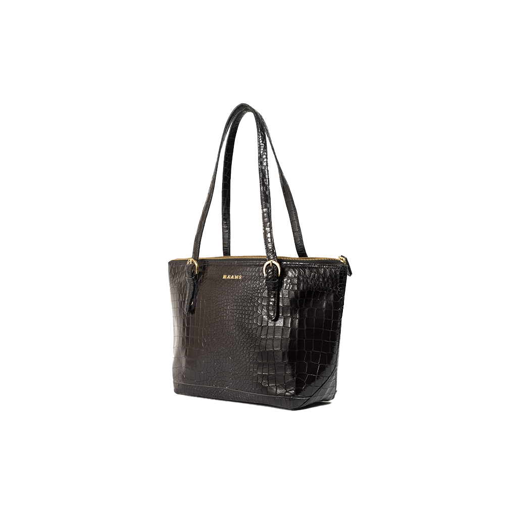 Sophisticated Leather Black Handbag