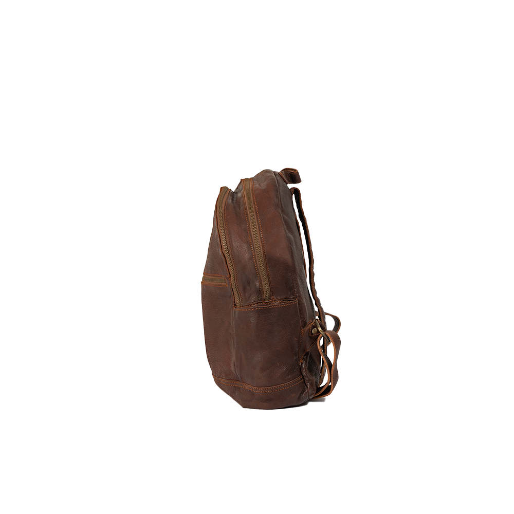 Mini Leather Canvas Backpack