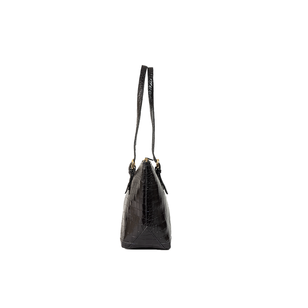 Sophisticated Leather Black Handbag