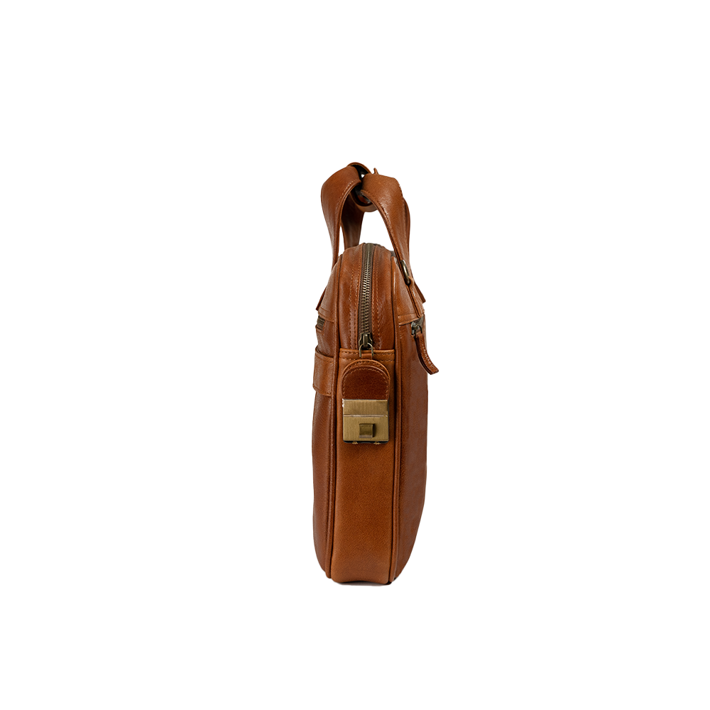 Dual Hold Leather Laptop Sleeve