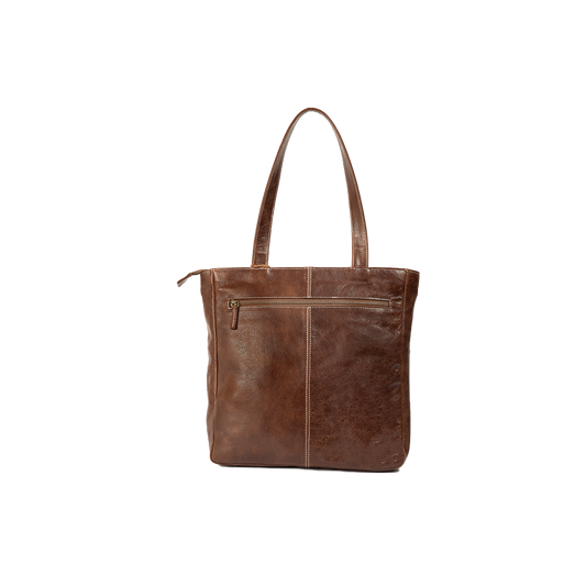 Tri-coloured Leather Shoulder Bag