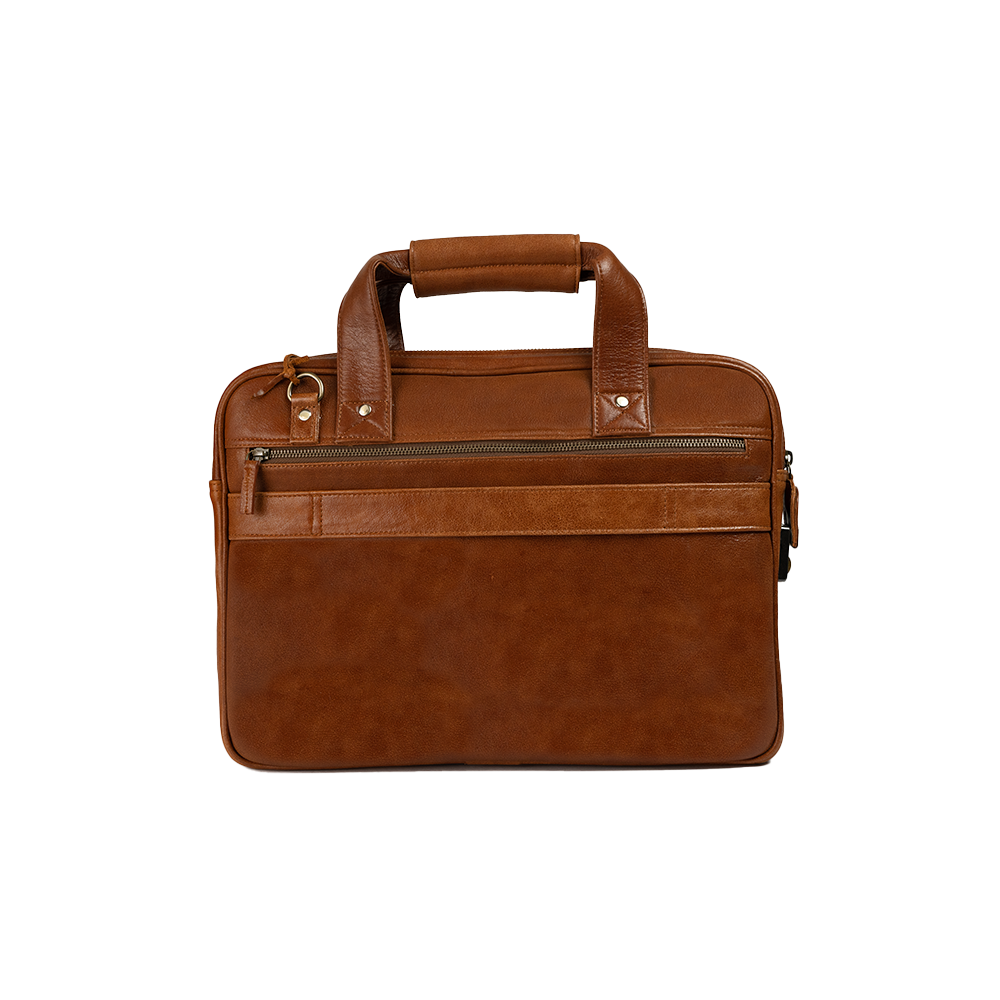 Dual Hold Leather Laptop Sleeve