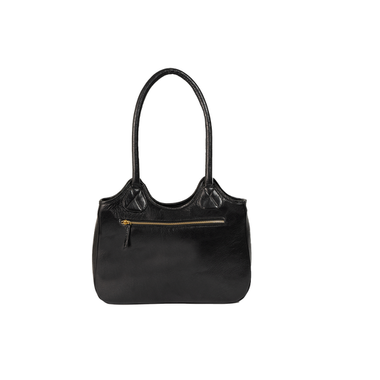 Serene Black and White Leather Handbag