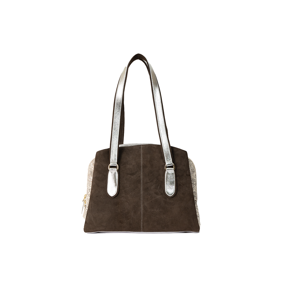 Serene White Leather Handbag