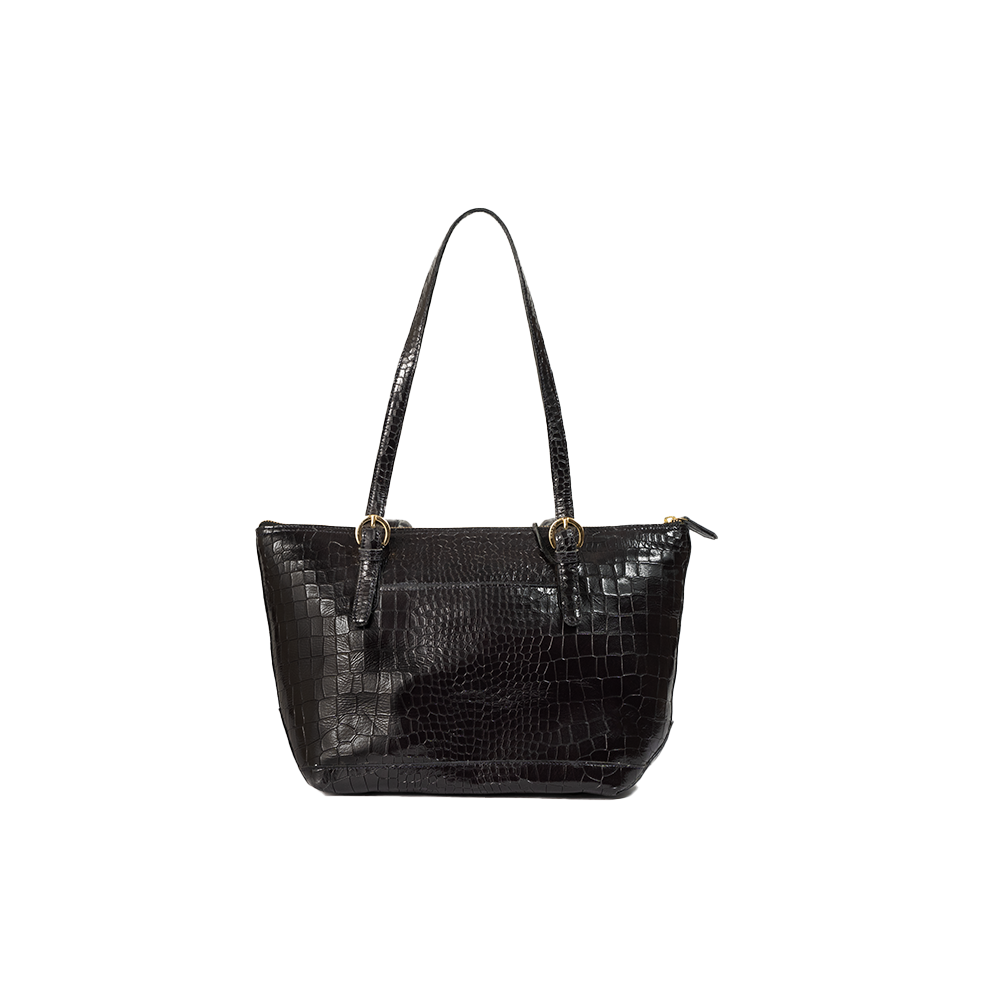 Sophisticated Leather Black Handbag