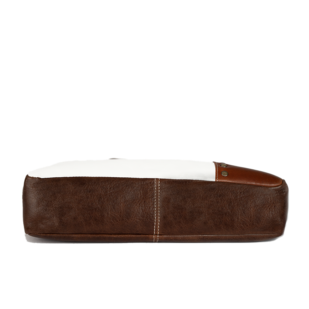 Tri-coloured Leather Shoulder Bag