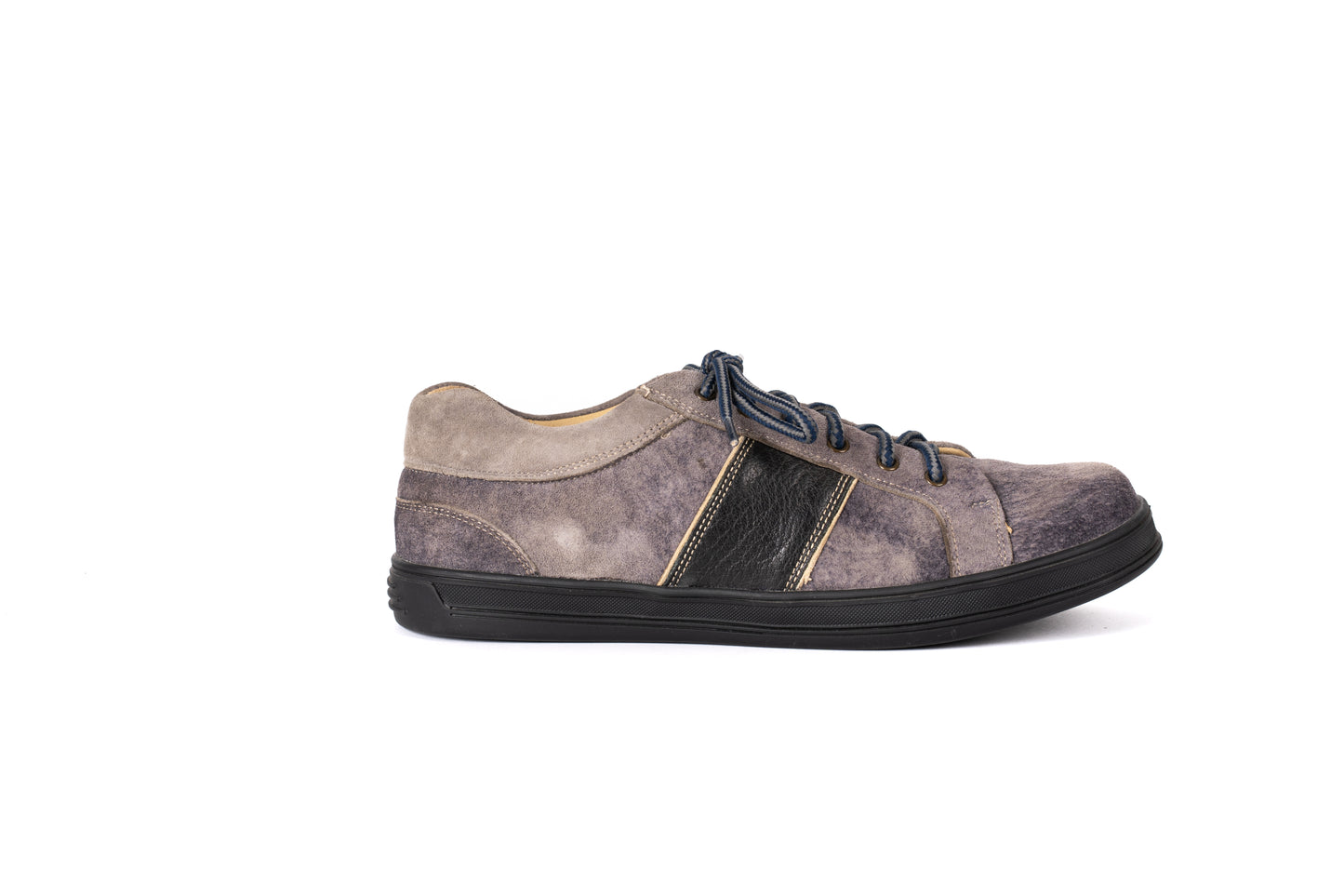 Grey Leather Sneakers