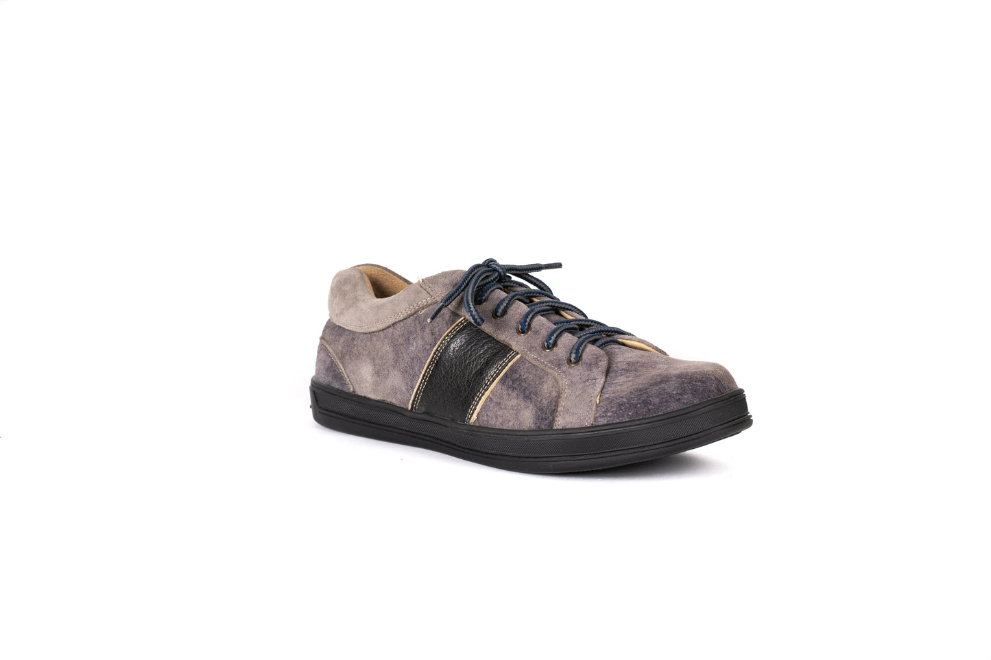 Grey Leather Sneakers