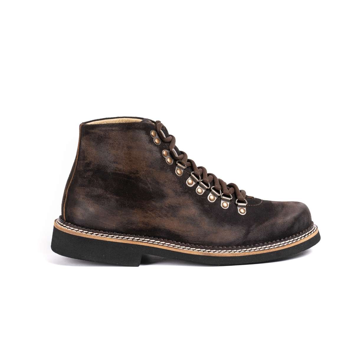 Brown Leather High Ankle Boots