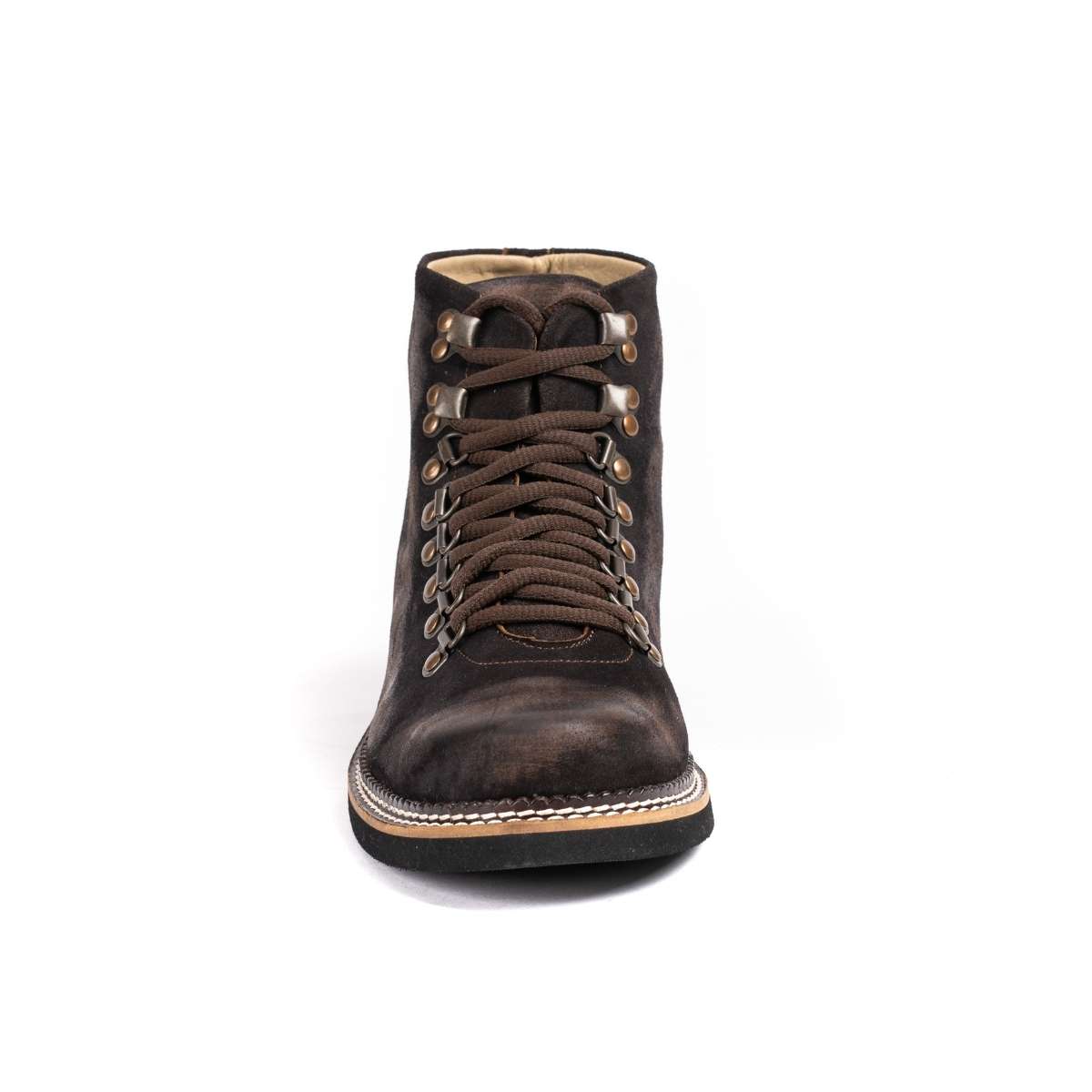 Brown Leather High Ankle Boots – Classic Finish