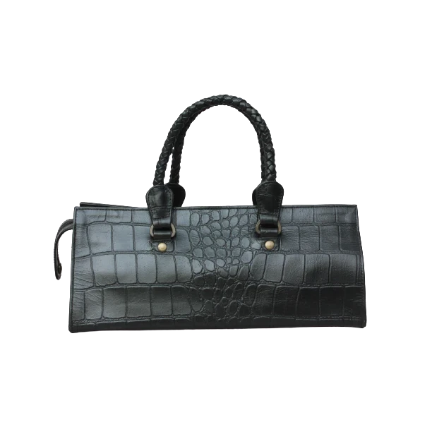 Black Croco Shoulder bag