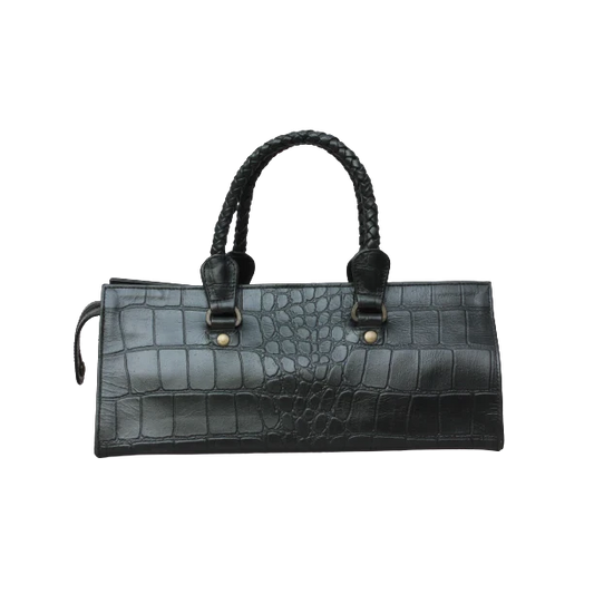 Black Croco Shoulder bag