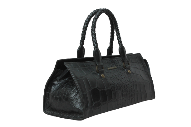 Black Croco Shoulder bag