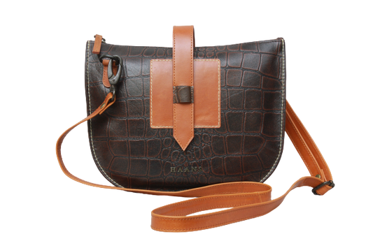 Caroline Croco Handbag from Haans Leather