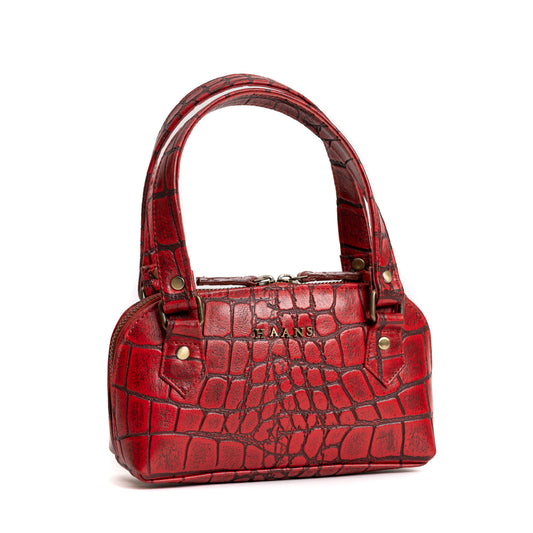 Isabella Croco Red Mini Bag