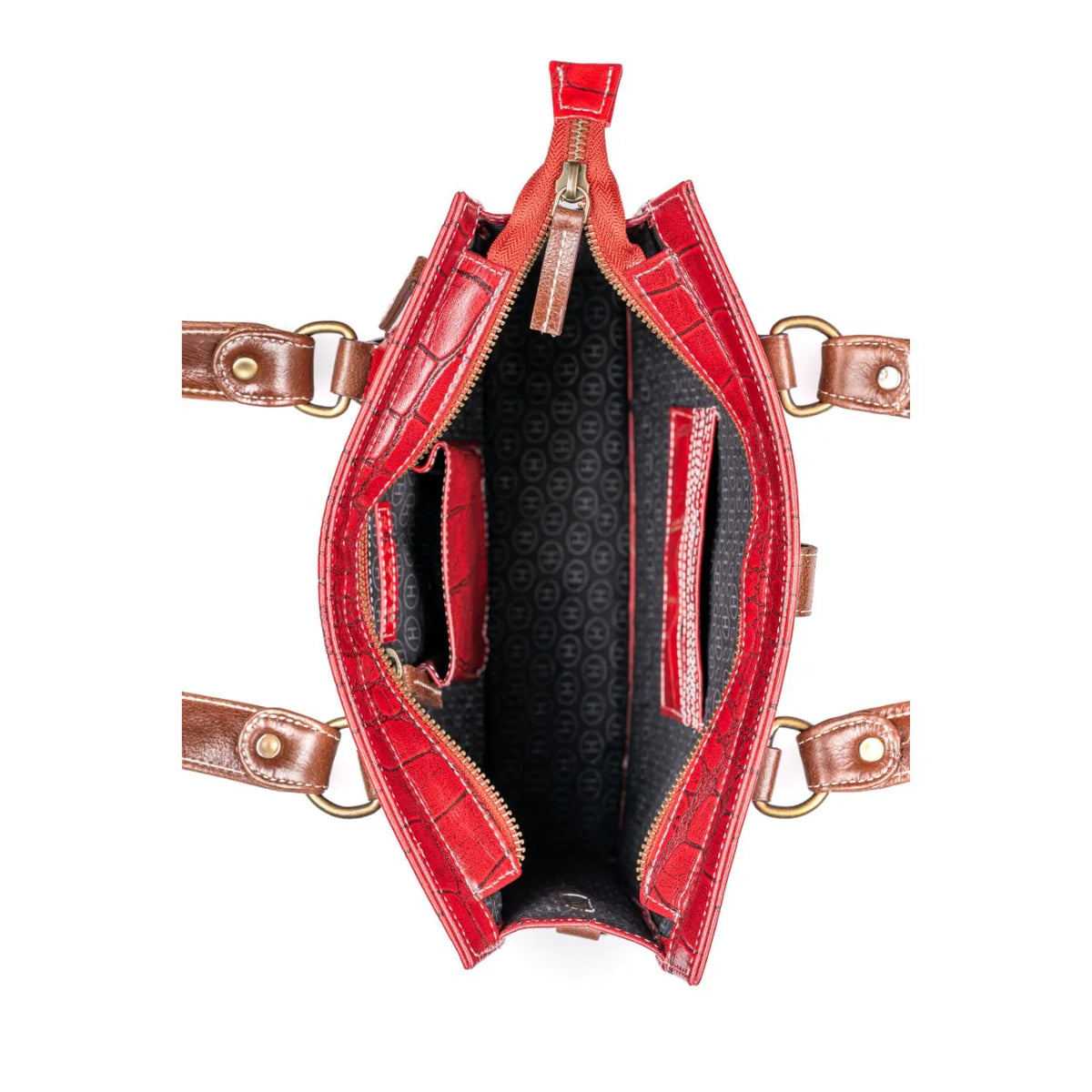 Fiery Red Shoulder Tote Bag