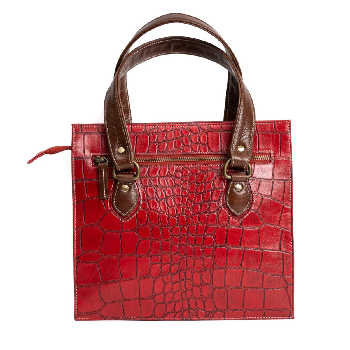 Fiery Red Shoulder Tote Bag