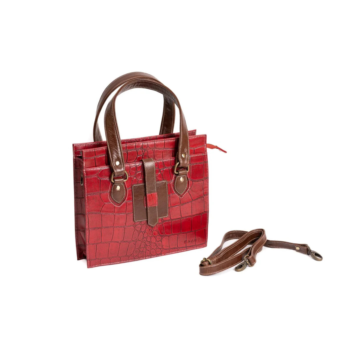 Fiery Red Shoulder Tote Bag