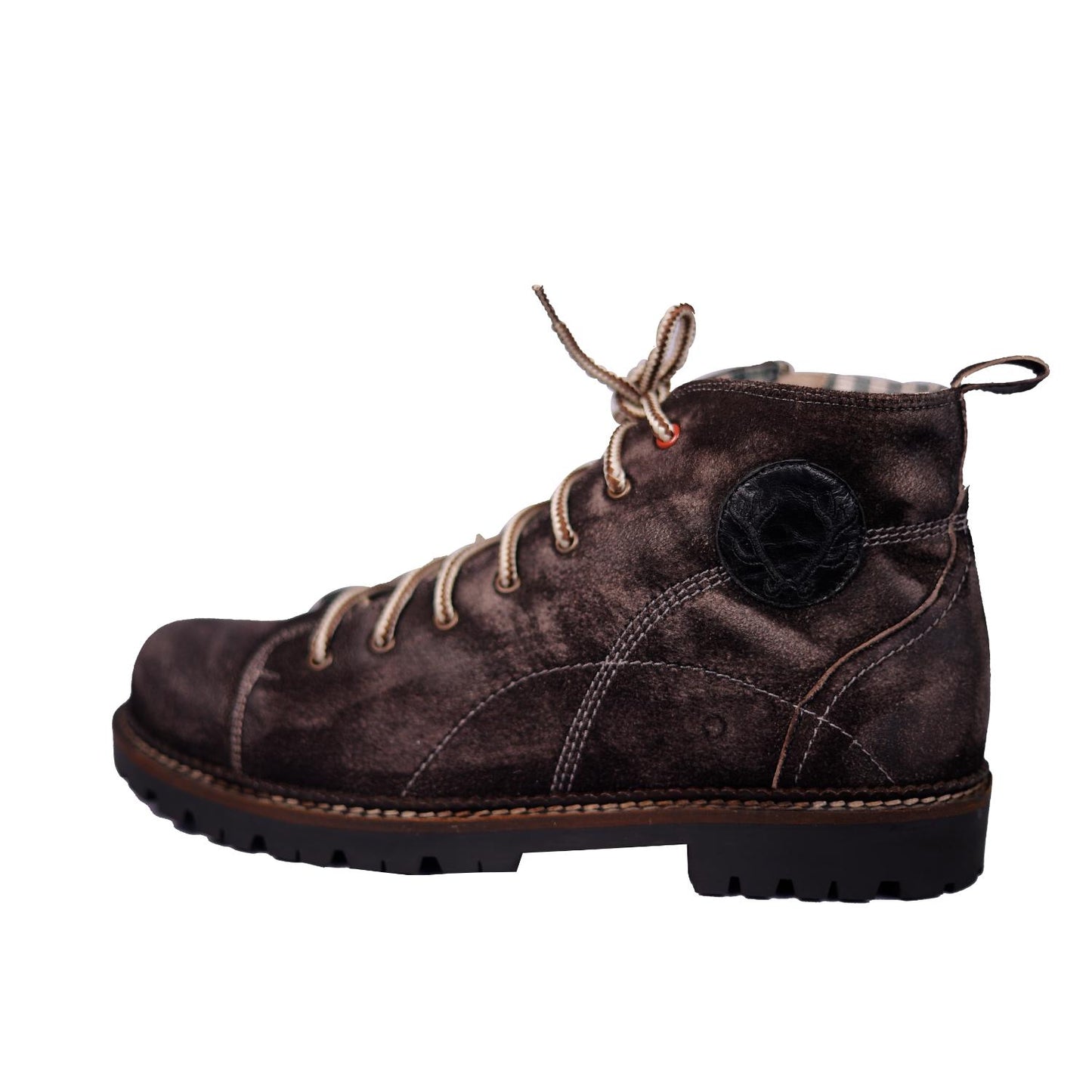 Rugged Dark Brown Boots in Leather
