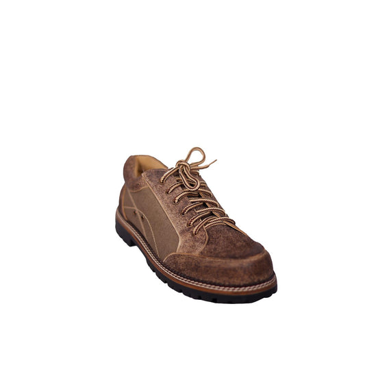 Classic Earthy Brown Leather Sneakers for Men