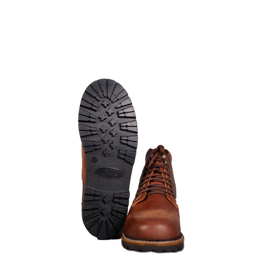 Leather Brown Boots for Men with Premium Finish