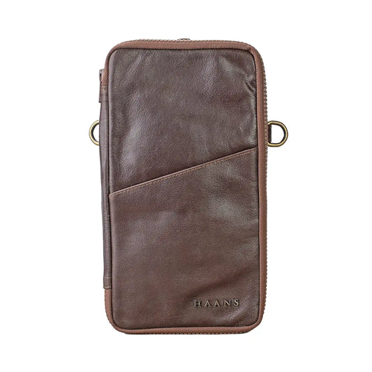 Leather Passport Crossbody Holder